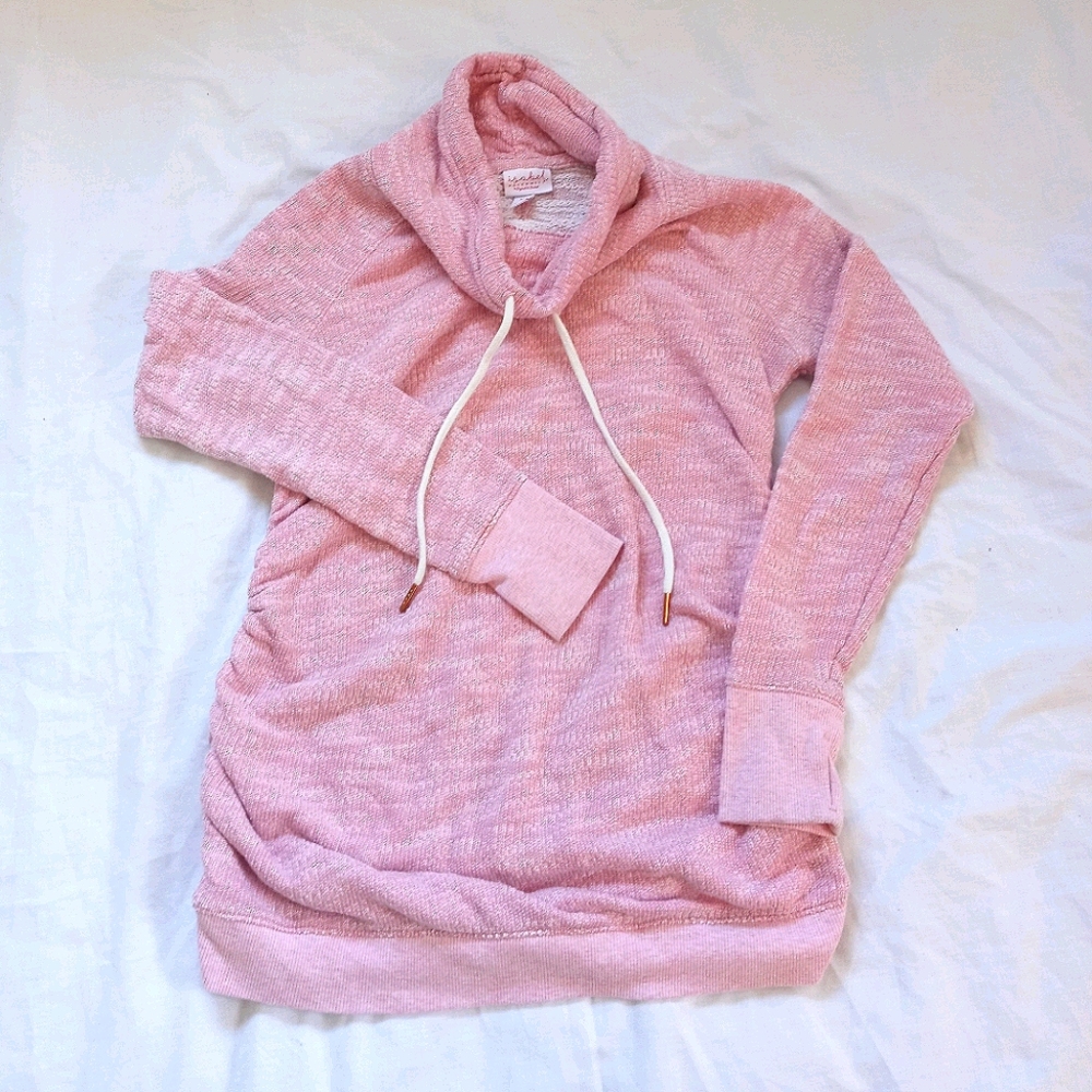 * Isabel Maternity Pink Cowl Neck Sweater
